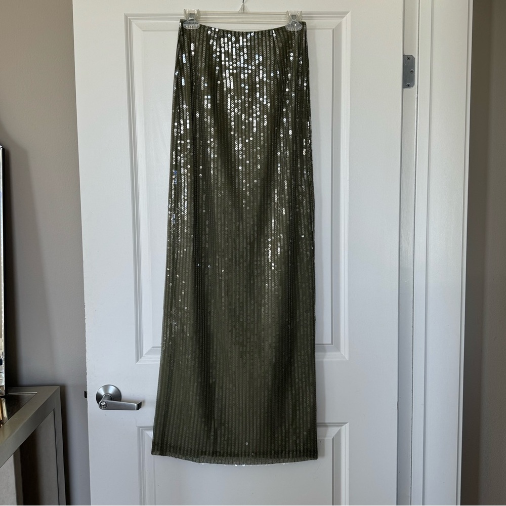 Boohoo Sequin Maxi Skirt
